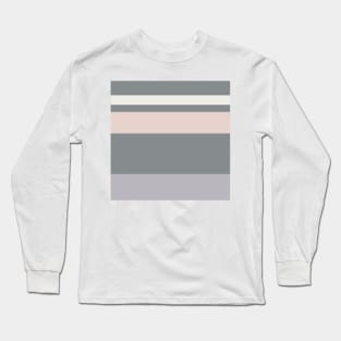 A gorgeous jumble of Very Light Pink, Grey, Silver and Light Grey stripes. Long Sleeve T-Shirt